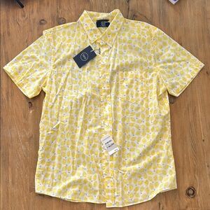 1901 lemon short sleeve button down